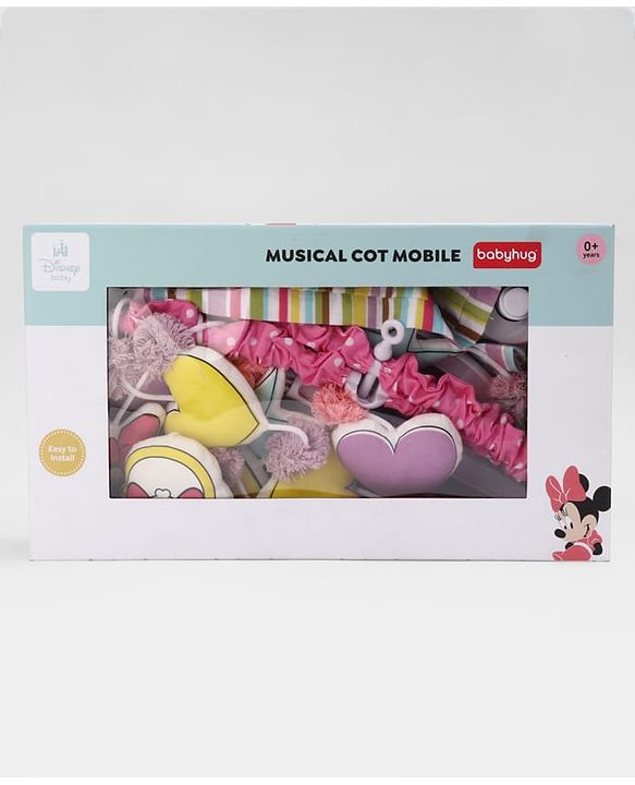 Babyhug Disney Mickey Musical Cot Mobile for Newborn & Toddlers| Crib Décor Toy| Rotating Figures & Gentle Music| Motor Skills & Visual Tracking| Stimulates Hearing| Baby Shower Gift | BIS Certified