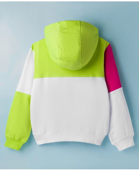 Pine Kids Cotton Knit Full Sleeves Cut & Sew Hooded Sweatshirt with Text Graphic - Multicolor
