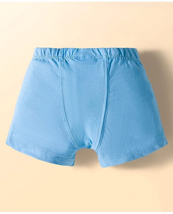 Babyhug Disney Single Jersey Knit Trunks with Winnie the Pooh Graphics Pack of 3 - White & Light Blue