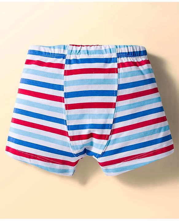 Babyhug Disney Single Jersey Knit Trunks with Winnie the Pooh Graphics Pack of 3 - White & Light Blue