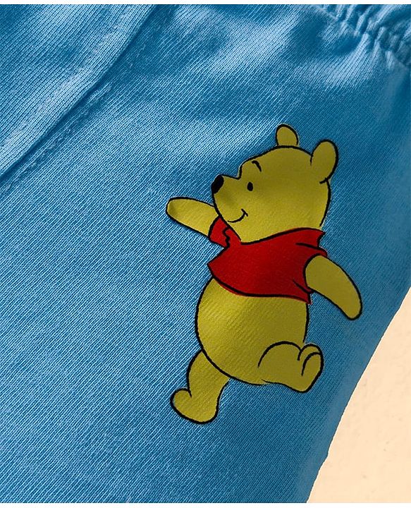 Babyhug Disney Single Jersey Knit Trunks with Winnie the Pooh Graphics Pack of 3 - White & Light Blue