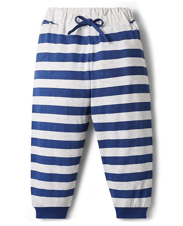 Babyhug Cotton Knit Full Raglan Sleeves Night Suit With Animal Print - Blue