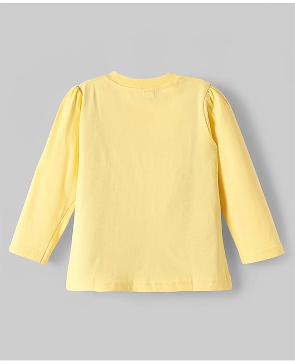 Babyhug Cotton Knit Full Sleeves Night Suit with Rainbow Print - Yellow