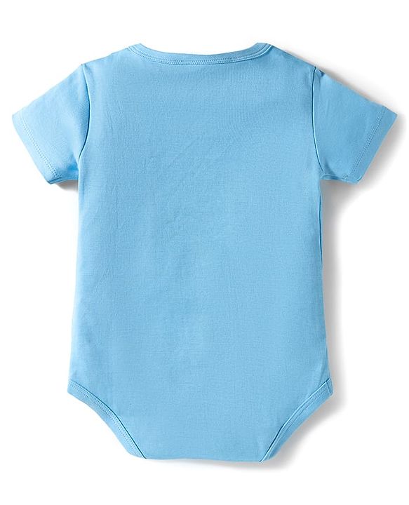 Babyhug Disney Interlock Knit Half Sleeves Onesie Leggings & Cap with Winnie the Pooh Graphic - Light Blue