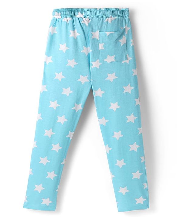 Pine Kids Marvel Single Jersey Knit Half Sleeves Night Suit with Captain America Graphics - Light Blue