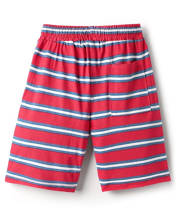 Pine Kids Marvel 100% Cotton Half Sleeves Shorts Night Suit With Spider Man Graphics - Red