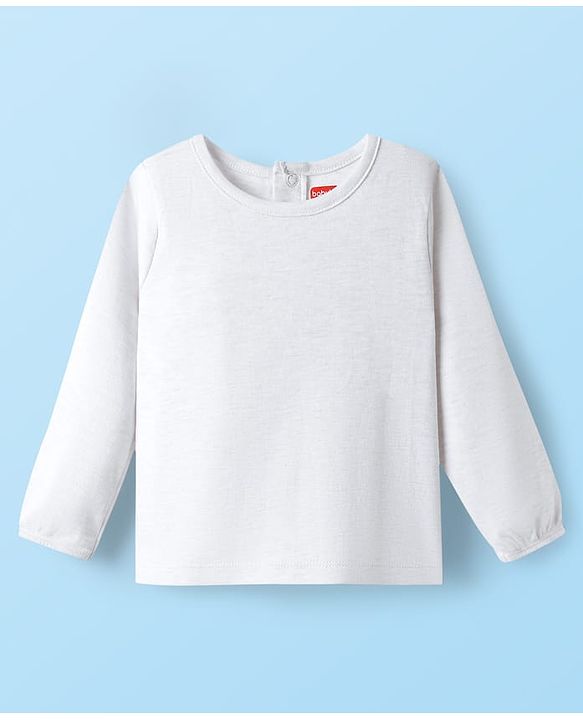 Babyhug Interlock Knit Full Sleeves T-Shirt & Dungaree With Polka Dots & Reindeer Print - White & Red