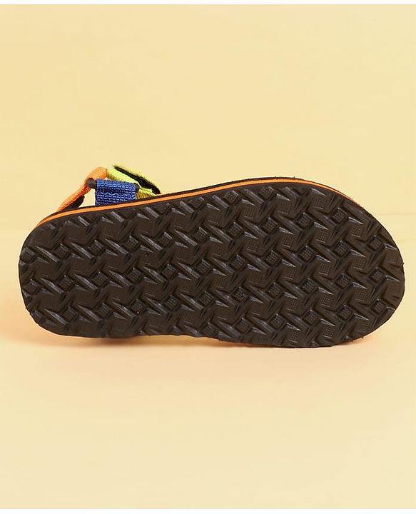 Pine Kids Velcro Closure Sandals - Orange & Blue