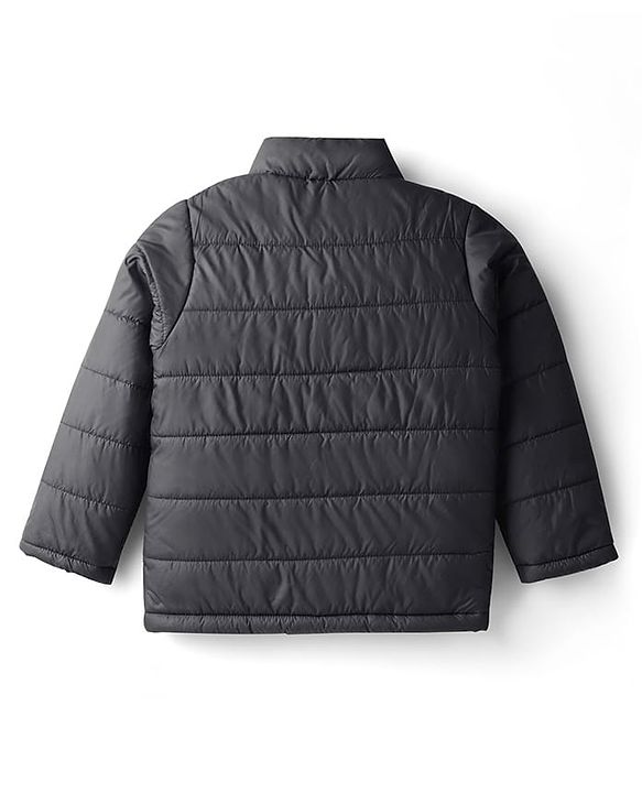 Pine Kids Woven Full Length Solid Padded Jacket - Navy Blue