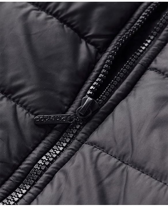 Pine Kids Woven Full Length Solid Padded Jacket - Navy Blue