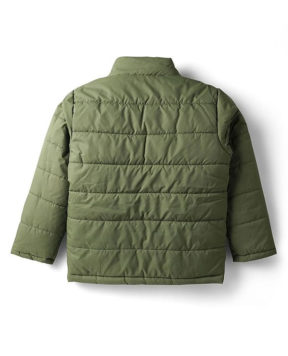 Pine Kids Woven Full Length Solid Padded Jacket - Navy Blue