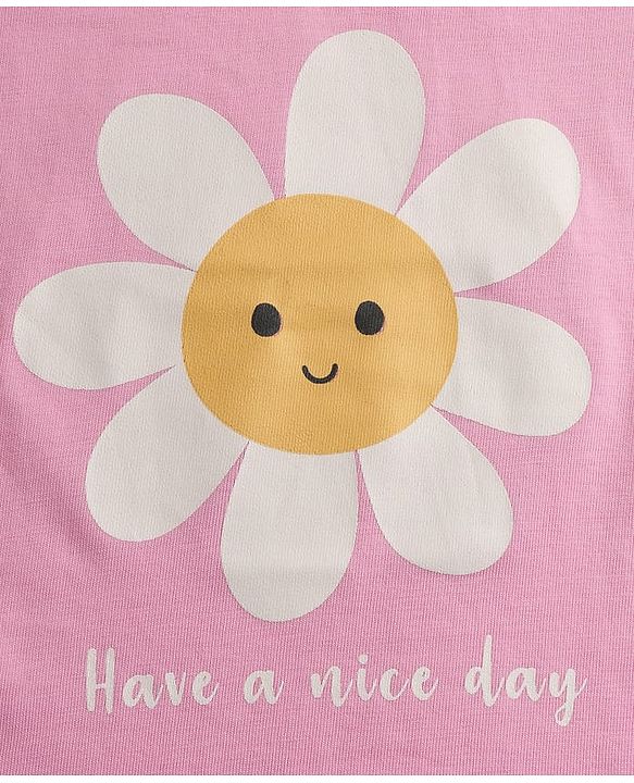 Babyhug 100% Cotton Knit Full Sleeves T-Shirts with Floral & Polka Dots Print Pack of 3 - Grey Pink & Orange