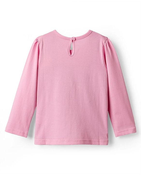 Babyhug 100% Cotton Knit Full Sleeves T-Shirts with Floral & Polka Dots Print Pack of 3 - Grey Pink & Orange