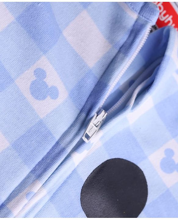 Babyhug Disney 100% Cotton Full Sleeves Footed Sleepsuit With Mickey & Friends Graphic Pack Of 2 - Multi Colour