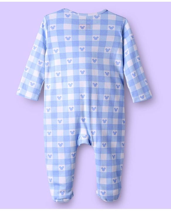Babyhug Disney 100% Cotton Full Sleeves Footed Sleepsuit With Mickey & Friends Graphic Pack Of 2 - Multi Colour