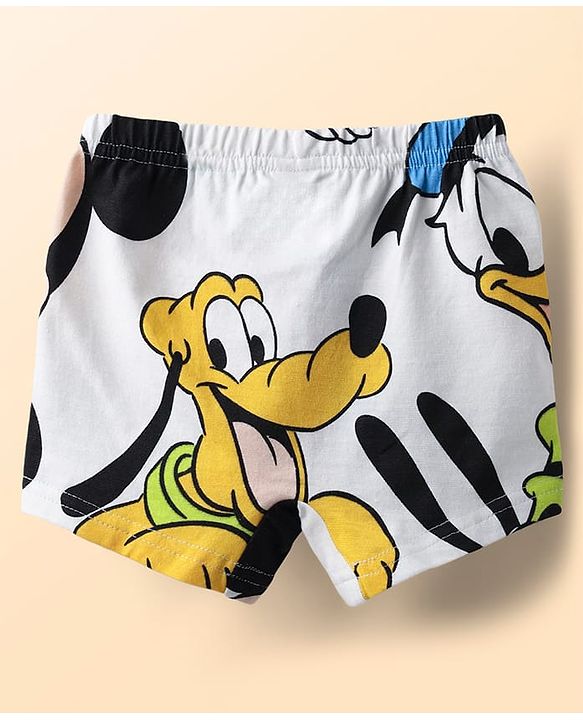 Babyhug Disney 100% Cotton Trunks With Mickey & Friends Graphic Pack Of 3 - Multi Colour
