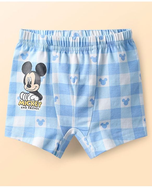 Babyhug Disney 100% Cotton Trunks With Mickey & Friends Graphic Pack Of 3 - Multi Colour