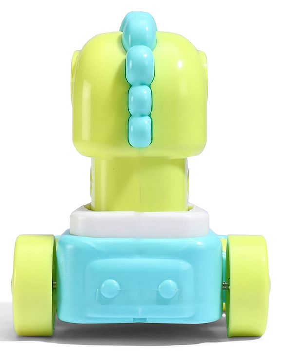 Babyhug Press & Go Dinosaur Toy Car for Kids - Green Battery Free Push & Go Animal Car Toy Motor Skill Development & Fun Play Imaginative Play| Gifting Option BIS Certified