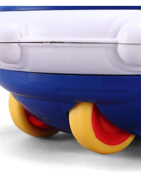 Babyhug Press & Go Spaceship Toy for Kids - Blue| Battery-Free Push & Go Toy| Space-Themed Toy for Motor Skill Development & Fun Play| Imaginative Play| Gifting Option