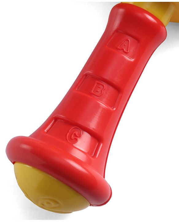 Babyhug Hammer Toy for Babies with Rattle Sound  Yellow| ABS Plastic Baby Activity Toy| Improves Motor Skills & Sensory Development| Easy Grip Manual Hammer Toy| Toddler Gifting Option