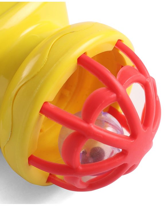 Babyhug Hammer Toy for Babies with Rattle Sound  Yellow| ABS Plastic Baby Activity Toy| Improves Motor Skills & Sensory Development| Easy Grip Manual Hammer Toy| Toddler Gifting Option