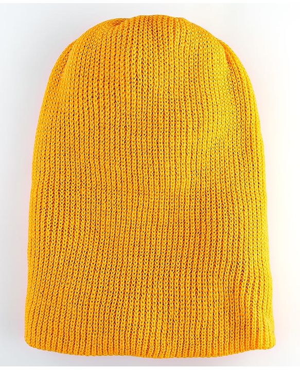 Babyhug Knit Solid Color Woollen Monkey Cap Yellow - Diameter 13 cm