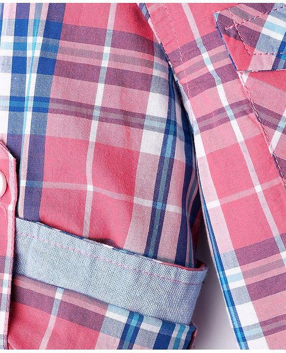 Babyhug Cotton Woven Full Sleeves Checks Shirt - Multicolor