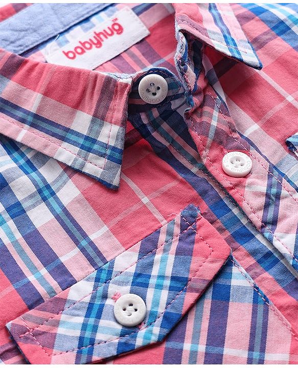 Babyhug Cotton Woven Full Sleeves Checks Shirt - Multicolor