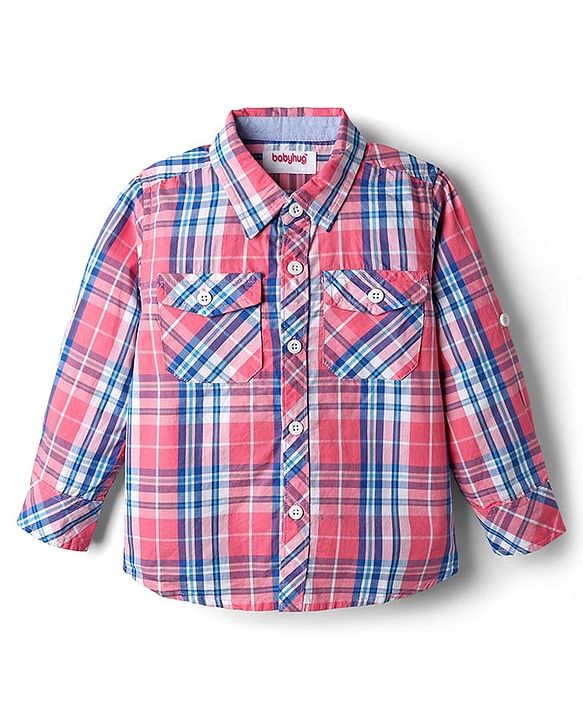 Babyhug Cotton Woven Full Sleeves Checks Shirt - Multicolor