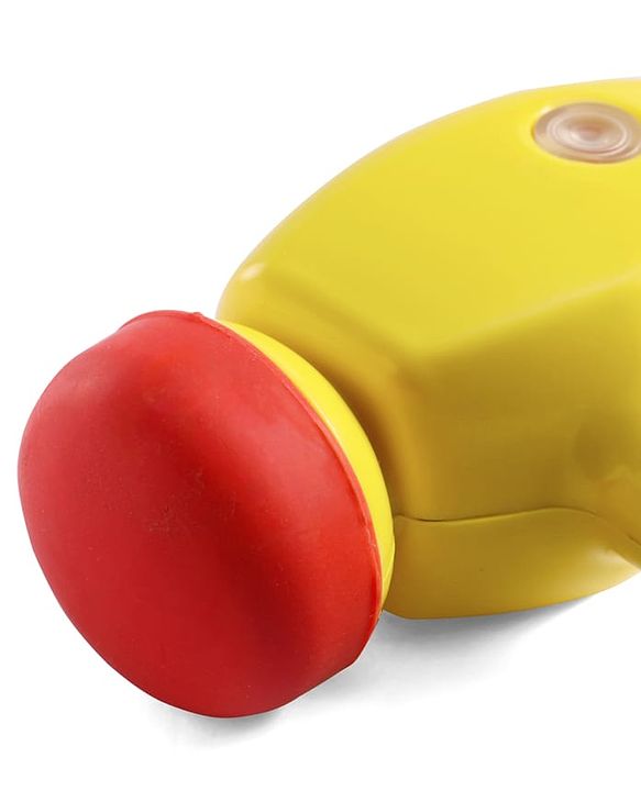 Babyhug Musical Hammer Toy with Light & Music - Yellow | Soft Rubber Head Baby Hammer Toy | Improves Motor Skills| Easy Grip Handle | Safe for Toddlers | Non-Toxic | BIS Certified