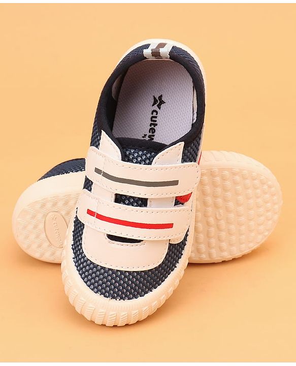 Cute Walk by Babyhug Velcro Closure Colour Block Casual Shoes - Navy Blue