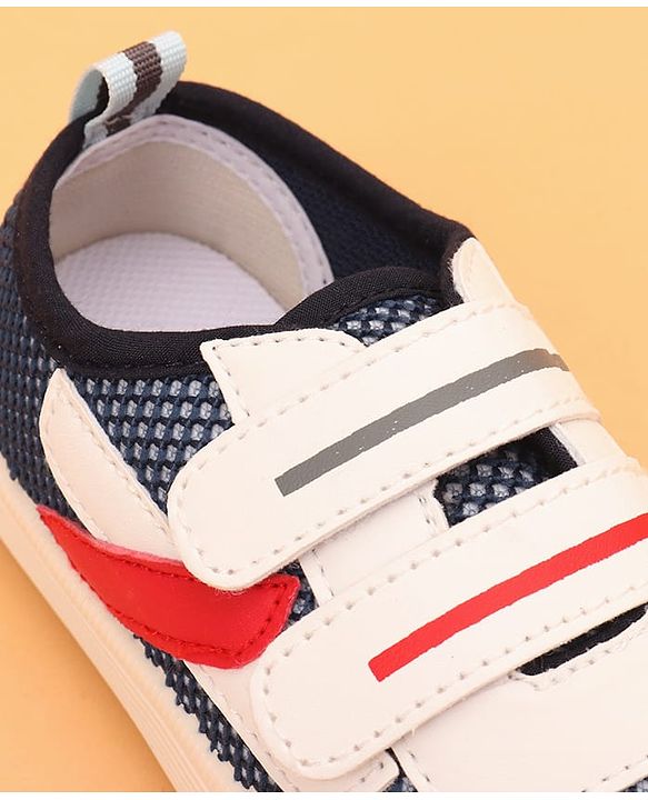 Cute Walk by Babyhug Velcro Closure Colour Block Casual Shoes - Navy Blue