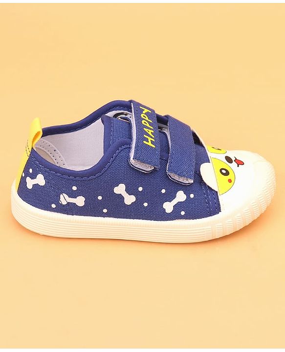Cute Walk by Babyhug Velcro Closure Puppy Printed Casual Shoes - Black