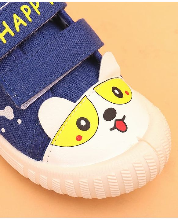 Cute Walk by Babyhug Velcro Closure Puppy Printed Casual Shoes - Black