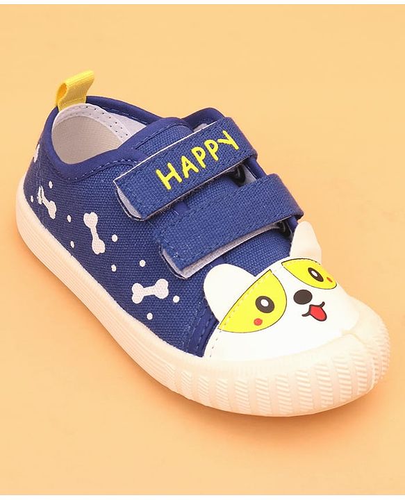 Cute Walk by Babyhug Velcro Closure Puppy Printed Casual Shoes - Black