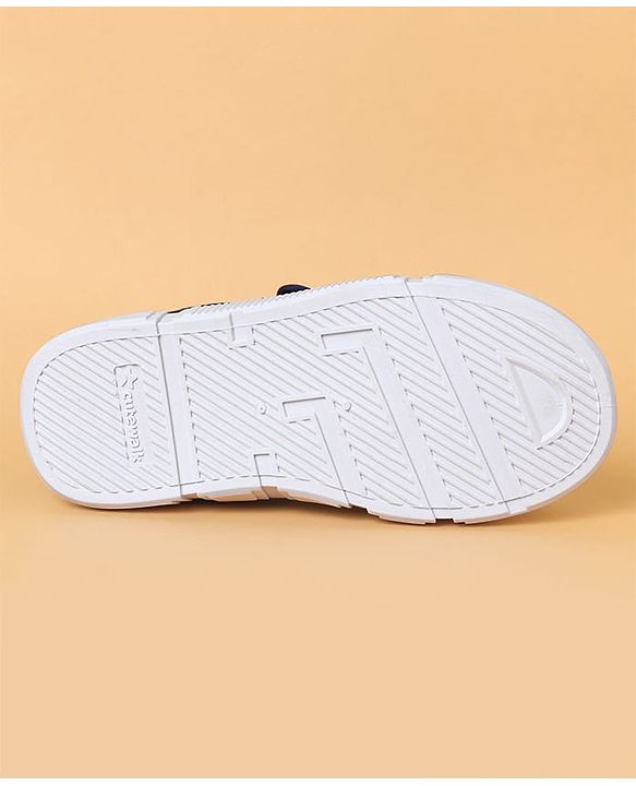 Cute Walk By Babyhug Casual Shoes with Velcro Closure Canvas & Tape Detailing - Navy Blue