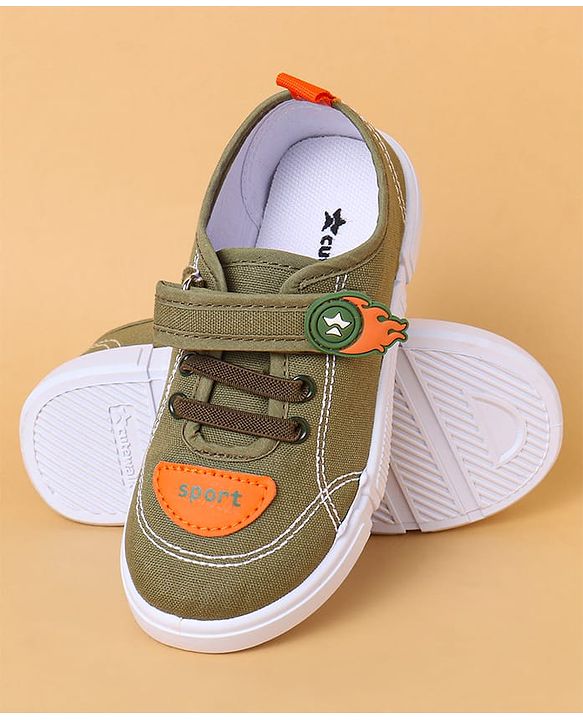 Cute Walk by Babyhug Casual Shoes With Velcro Closure - Green