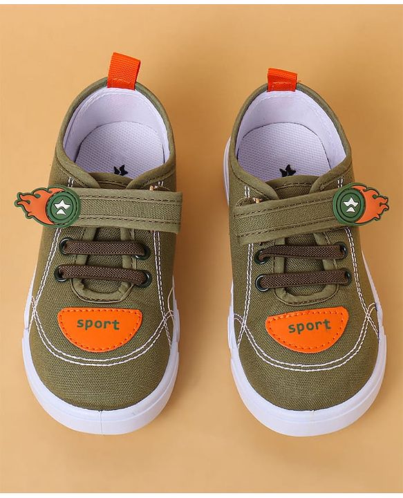 Cute Walk by Babyhug Casual Shoes With Velcro Closure - Green