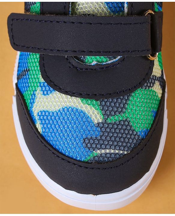 Cute Walk by Babyhug Casual Shoes With Velcro Closure & Camouflage Design - Navy Blue