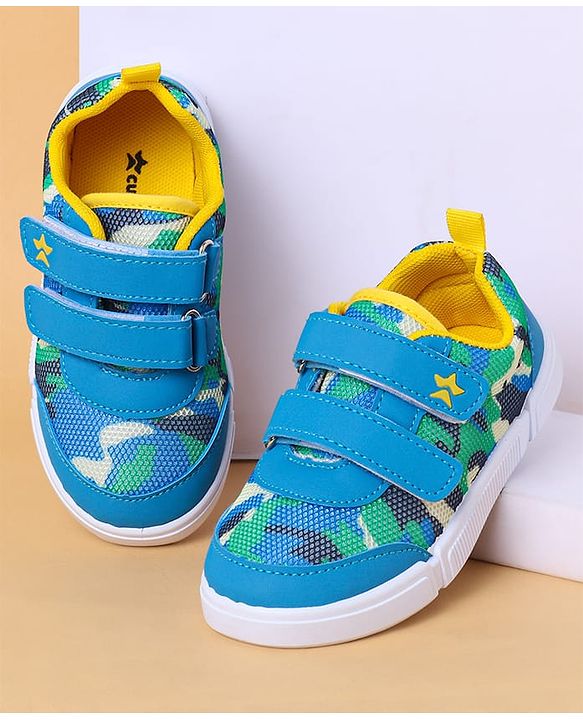 Cute Walk by Babyhug Casual Shoes With Velcro Closure & Camouflage Design - Navy Blue