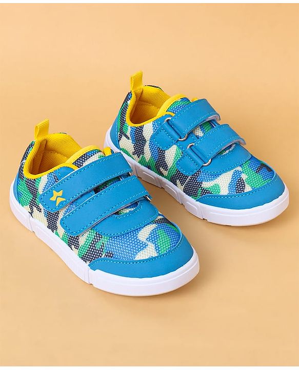 Cute Walk by Babyhug Casual Shoes With Velcro Closure & Camouflage Design - Navy Blue