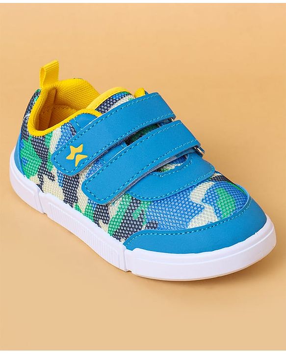 Cute Walk by Babyhug Casual Shoes With Velcro Closure & Camouflage Design - Navy Blue