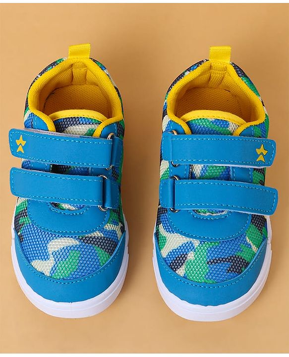 Cute Walk by Babyhug Casual Shoes With Velcro Closure & Camouflage Design - Navy Blue