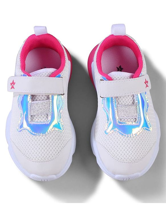 Cute Walk by Babyhug Velcro Closure Sneakers - White