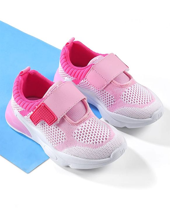 Cute Walk by Babyhug Velcro Closure Sneakers - Pink