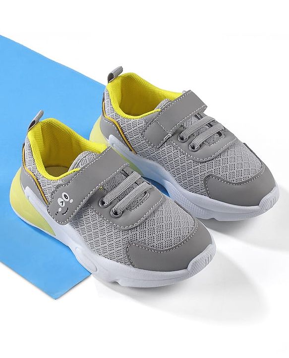 Cute Walk by Babyhug Velcro Closure Sneakers - Grey