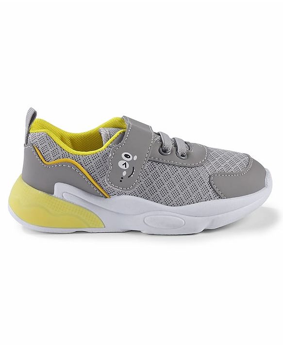 Cute Walk by Babyhug Velcro Closure Sneakers - Grey