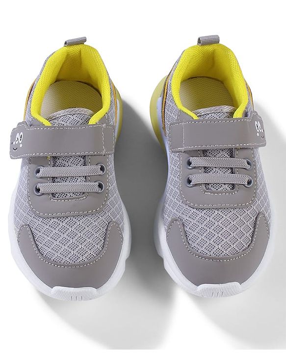 Cute Walk by Babyhug Velcro Closure Sneakers - Grey