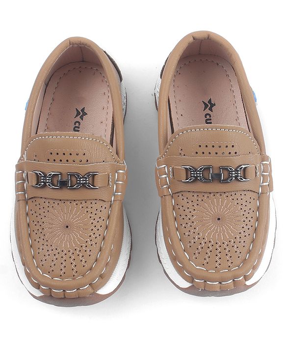 Cute Walk by Babyhug Slip On Solid Coloured Loafers - Tan