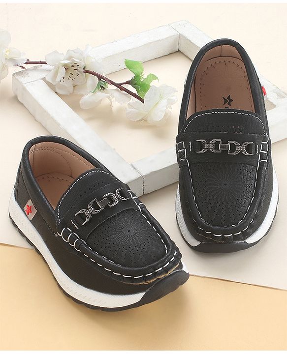 Cute Walk by Babyhug Slip On Solid Coloured Loafers - Tan